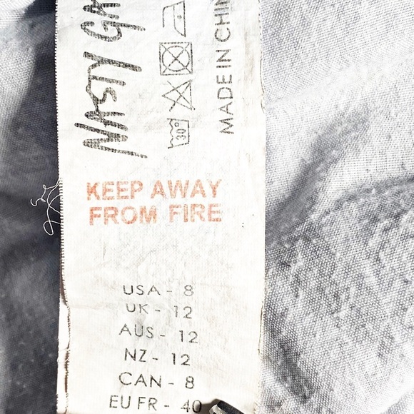 NASTY GAL I GOT TROUBLE Distressed High Waisted Relaxed Jeans, Size 8 - Picture 11 of 14